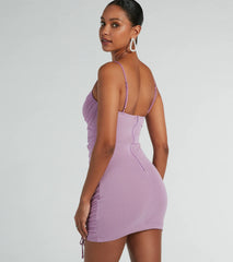 Much Love Sweetheart Swiss Dot Mesh Mini Dress