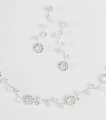 Floral Beauty Necklace And Earrings Set
