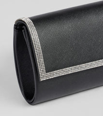 Sparkle Scene Rhinestone Foldover Clutch
