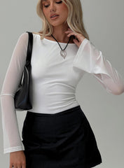 Lukea Long Sleeve Bodysuit White