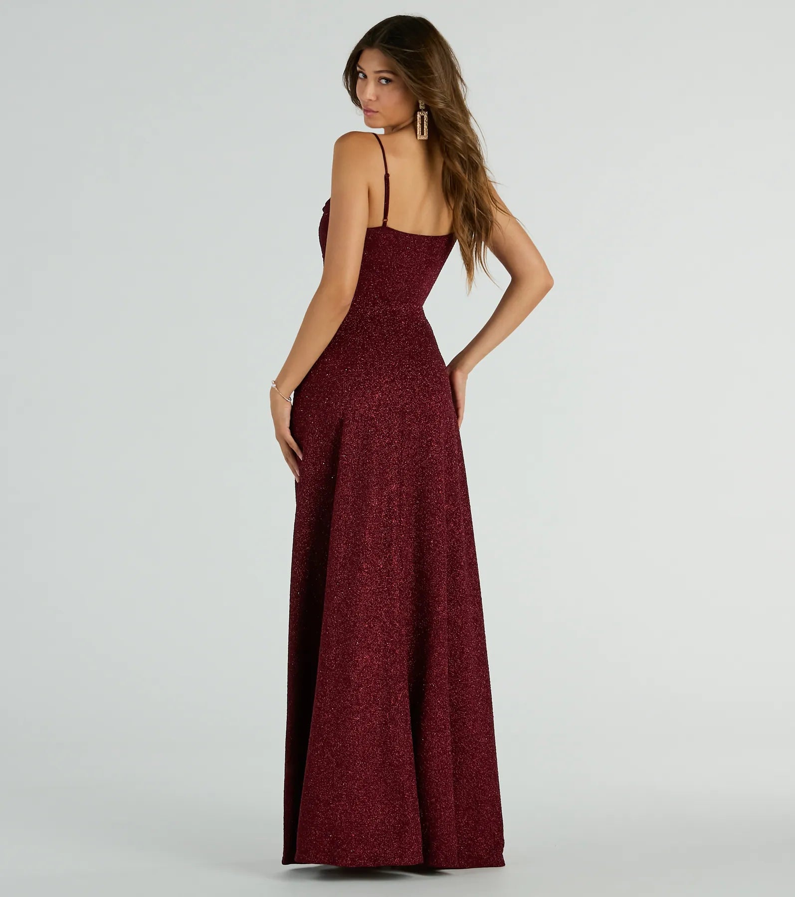 Stephanie Formal Glitter A-Line Dress