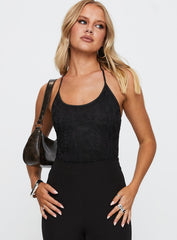 Fuel My Soul Lace Bodysuit Black