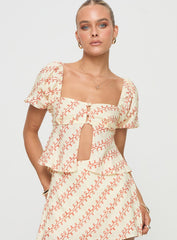 Passionfruit Linen Blend Top Multi
