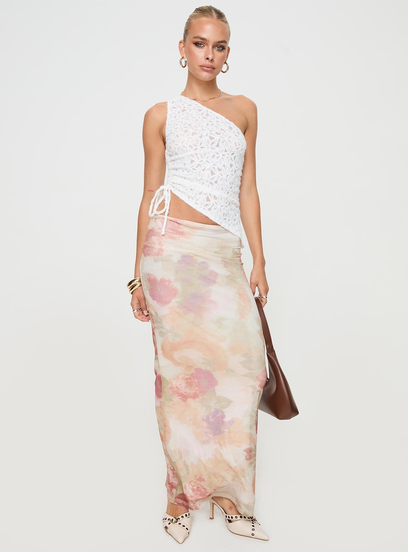 Sensua One Shoulder Top White
