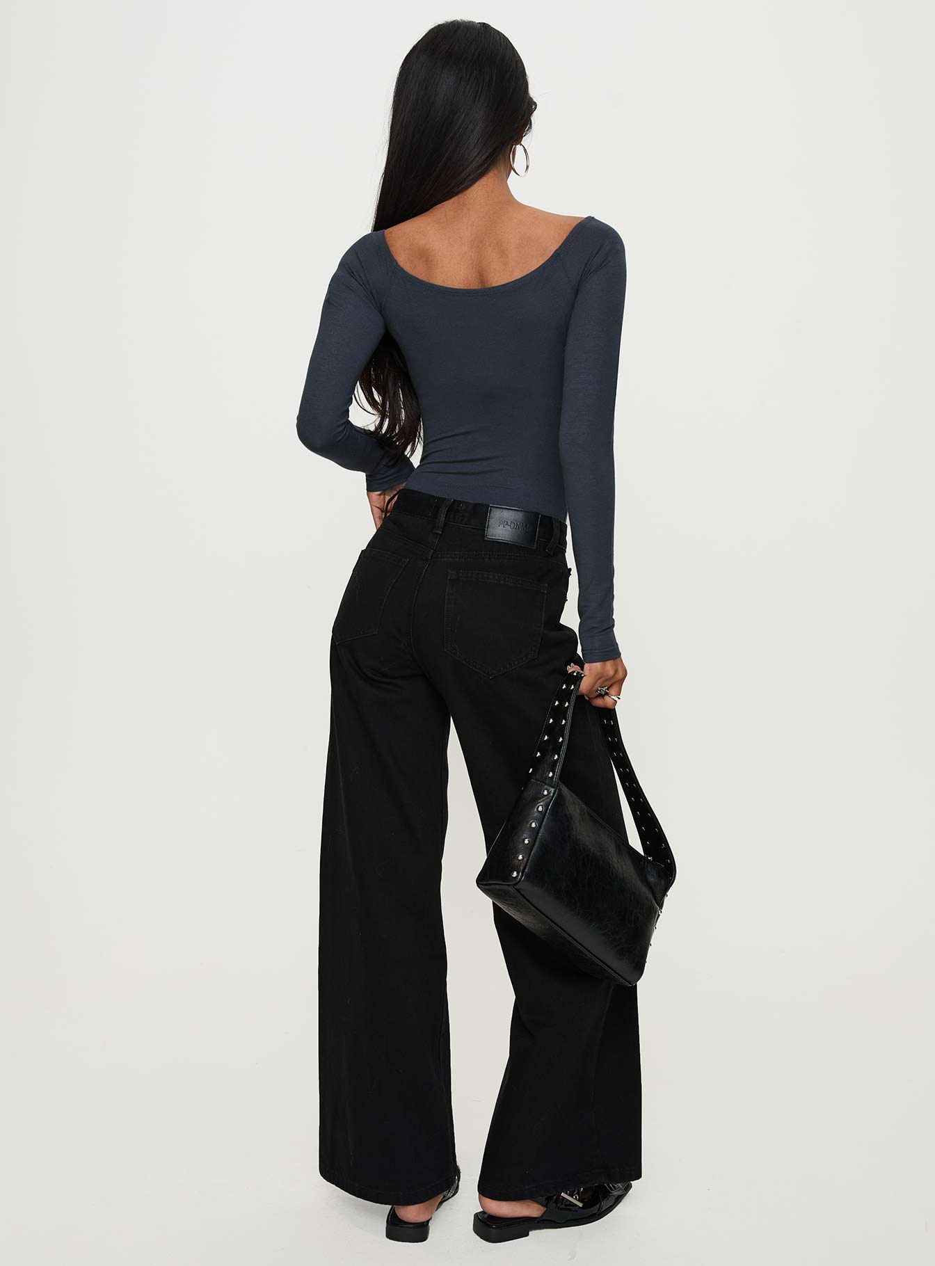 Colemane Mid Rise Denim Jeans Black