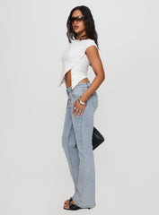Bethany Bootleg Low Rise Jeans Light Wash