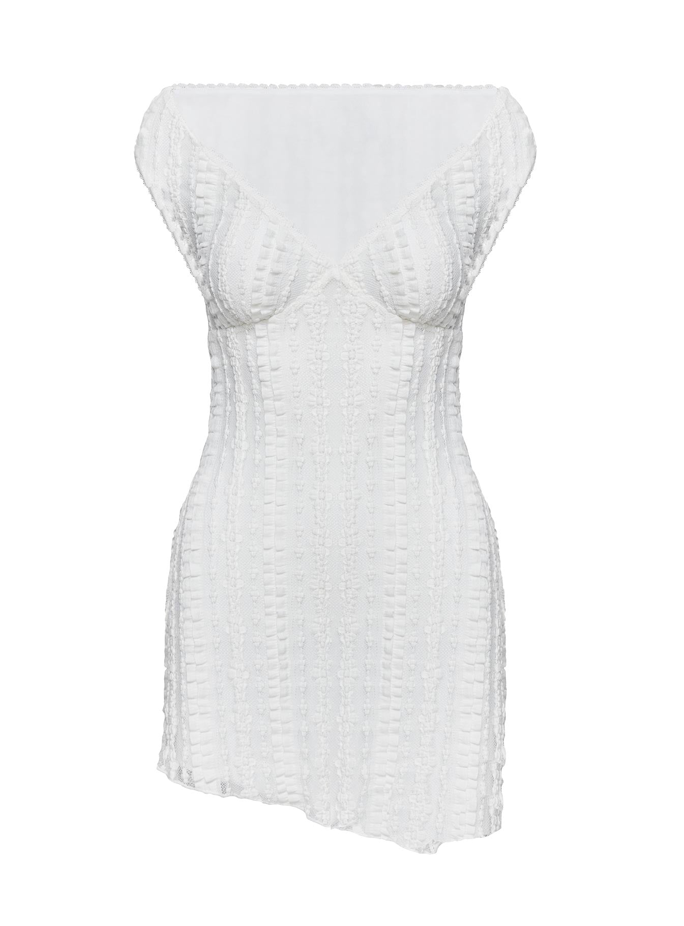 Breezy Off The Shoulder Mini Dress White